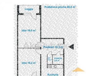 EUROPA – 2 izb. byt, 69 m2, ul. Ušiakova, krásny výhľad