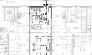 Mezonetové 2 izbové byt s externým výtahom v Centre